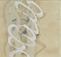 Judith Williams, (CA), "Cursive", 12 x 12 in., Encaustic