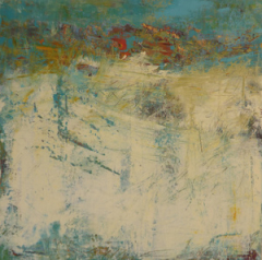 Cindy Walton, (NC), "Windswept", 20 x 20 in., Cold Wax Medium, Oil Paint, Ink, Graphite, Mixed Media