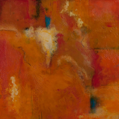 Kellie Weeks, (MA), "I Dreamt of Red", 30 x 30 in., Encaustic