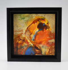 Lynn Bland, (TN), "Close to the Sun", 7.75 x 7.75 in., Encaustic Medium