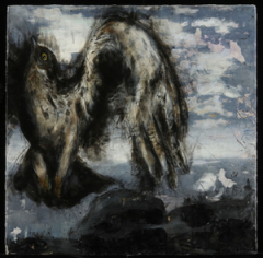 Skye MacLeod, (CA),  "All You Have To Do", 24 x 24 in., Encaustic oil paint, graphite, pan pastels