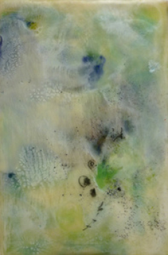 Ahavani Mullen, (IL), "Breath", 9 x 6 in., Encaustic Mixed Media on Panel