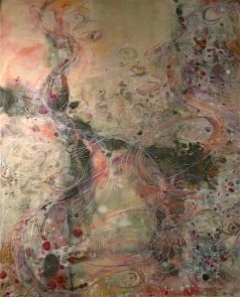 Desiree DeMars, (NC), "Halfway Round", 24 x 19 in., Beeswax, resin, Oils