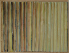 Paula Busch, (CA), "Pleated 1", 9.5 x 13 in., Wax and Paper
