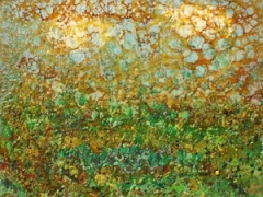Ashley Gordon, (WI), "Deja Vu", 20 x 24 in., Encaustic, Plaster and Shellac