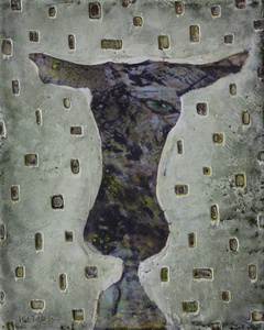 Katie O'Sullivan, (CA), "Tallulah (Running Water)", 10 x 8 in., Encaustic, oil, pastel