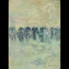 Maeve Erickson,(IL & MN) "Elephans Maximus", 24 x 18 in., Encaustic
