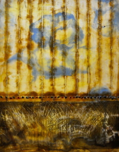 Dianna Stevens Woolley, (WA), "Successful Harvest", 20 x 16 in., Encaustic, Mixed Media on Panel