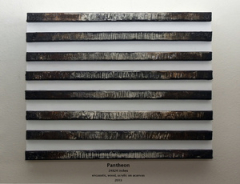 Johanna Goodman, (CO), "Pantheon", 24 x 24 in., Wood, Encaustic, India Ink